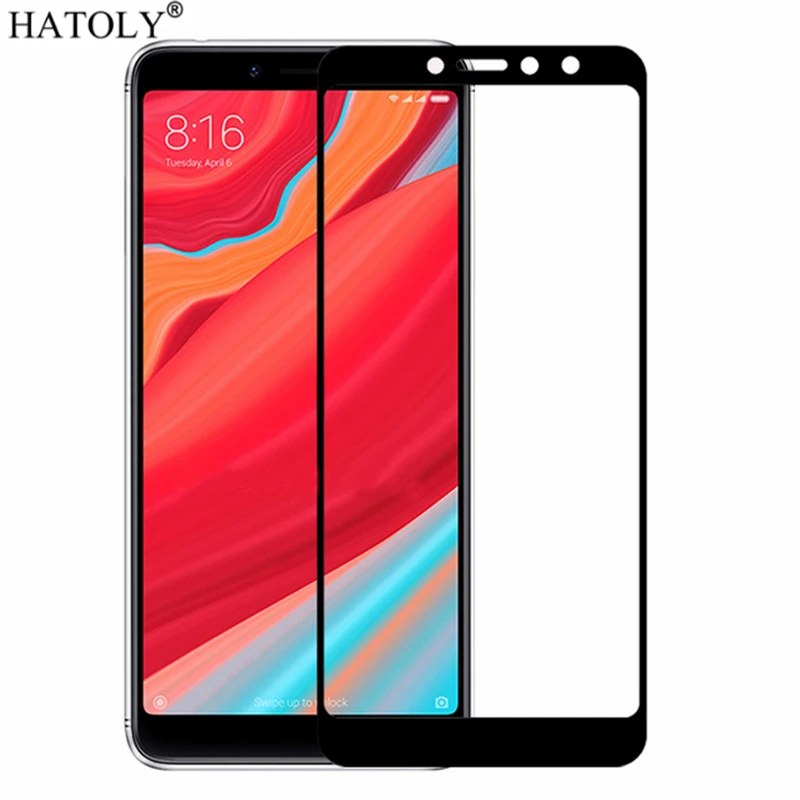 Закаленное стекло для Xiaomi Redmi S2 2 шт. защита экрана полное покрытие 3D пленка с