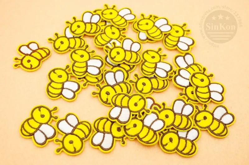 1 шт. Honeybee(Размер: 3*2,5 см) ткань для поделок Железо на патч вышитая аппликация эмблема-нашивка наклейки для одежды аксессуары для одежды