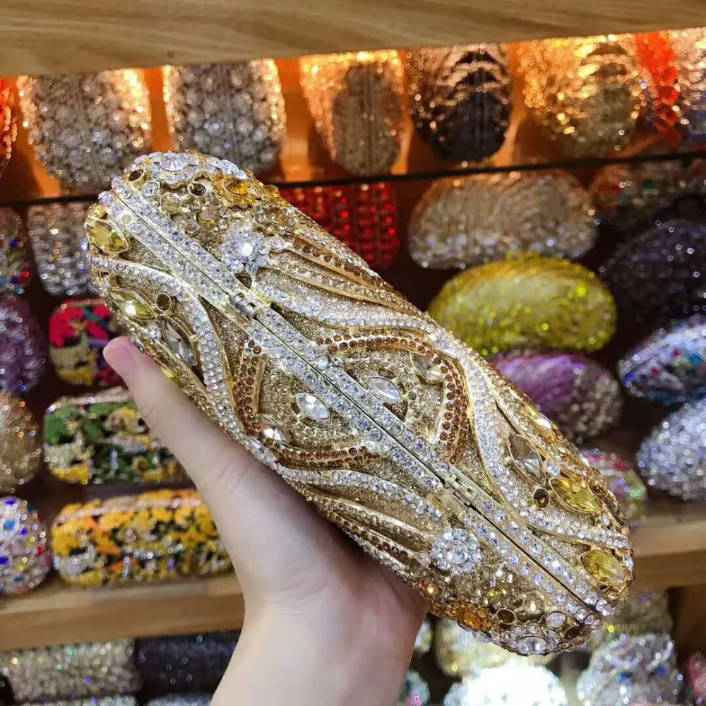 Роскошные Красочные вечерние сумки XIYUAN с кристаллами женские золотые/серебряные
