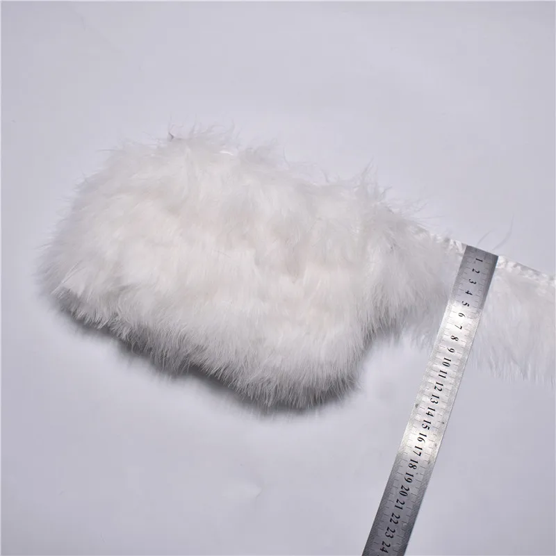 1yards 8-10cm Чистый Белый страус/курица/Гусь/фазан/Марабу/перья индейки отделка петуха перья для ремесел отделка ленты Швейные Шлейфы - Цвет: 1yards 8-10cm