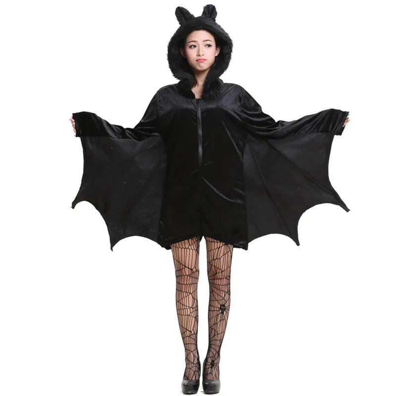 XS-XXL мама и дочь одежда животного Cosplays принт чёрной летучей мыши костюмы Ролевая