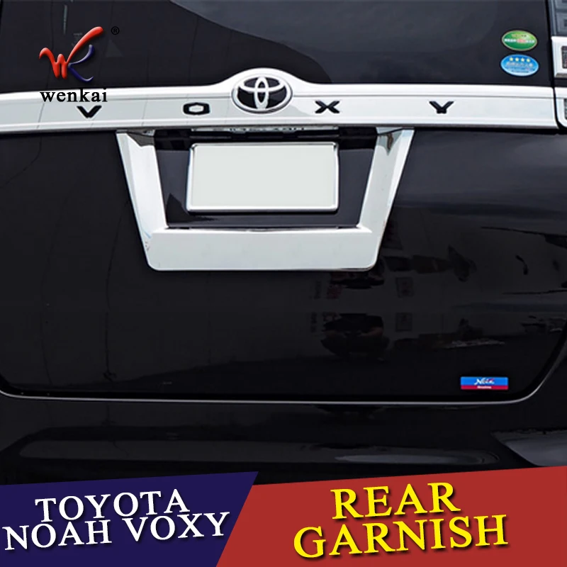 Для Toyota Noah Voxy 17 хромированные аксессуары для автомобиля-Стайлинг внешняя задняя Лицензионная бирка рамка крышка 1 шт