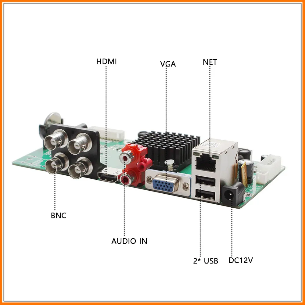 Besder 4 в 1 4 канала AHD DVR видеонаблюдения безопасности CCTV рекордер DVR 4CH 1080N Гибридный DVR плата для аналогового AHD CVI TVI