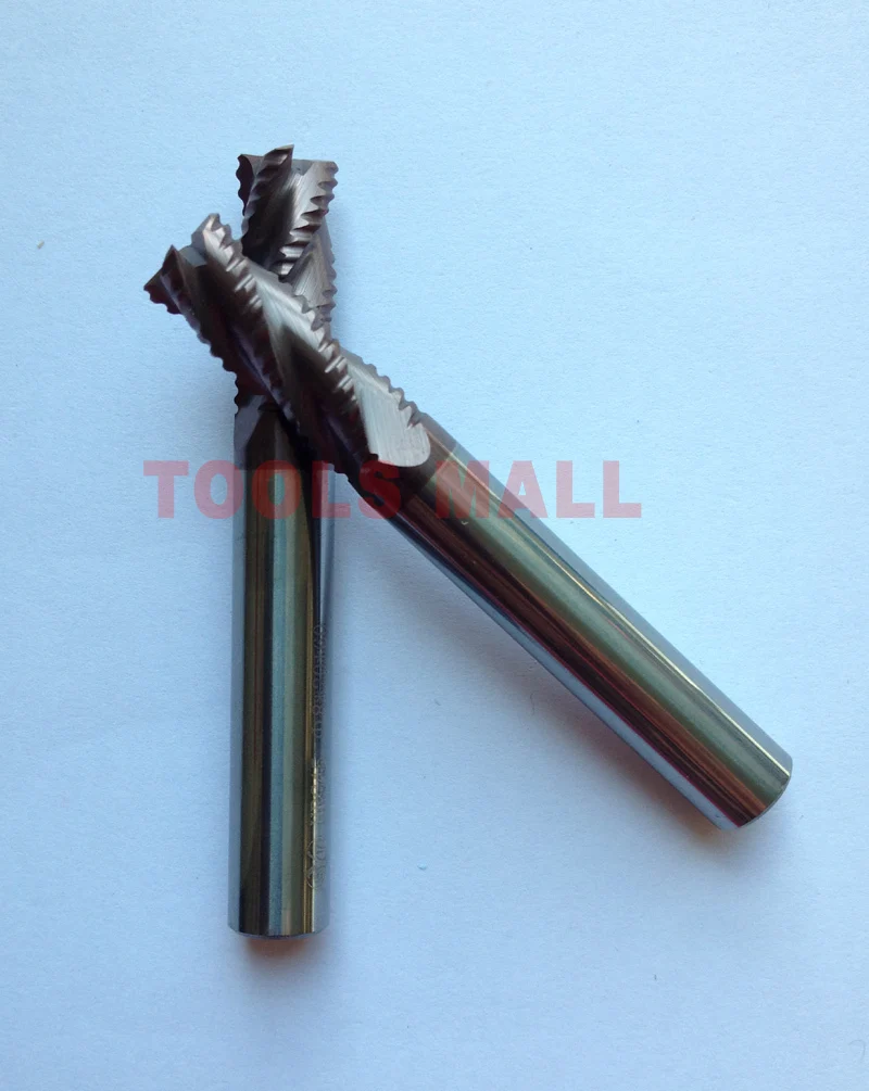 Концевые фрезы для черновой обработки твердосплавные Спиральные Насадки 4