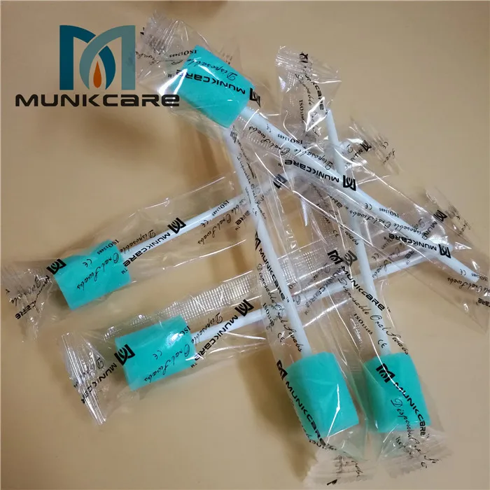 100 шт. одноразовые Swabsticks Unflavored Уход за полостью рта тампоны пены мокроты губка