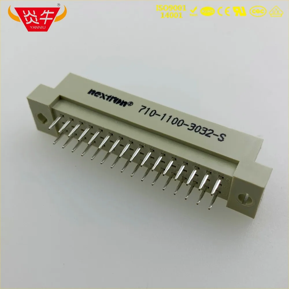 Разъем DIN 710-1100-3032-S 2*16P 32 контакта прямой штекер европейская розетка 9001-17481COOA NEXTRON 50