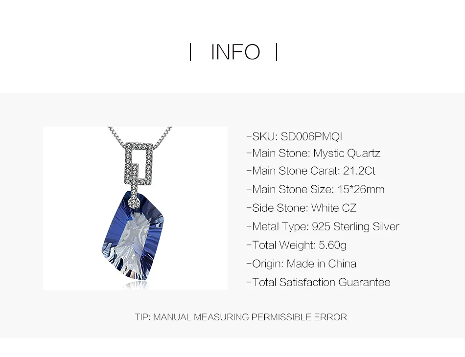 GEM'S балетное ожерелье, 21.20Ct, натуральный иолит, Синий Мистический кварцевый камень, ожерелье, 925 пробы, серебро, хорошее ювелирное изделие для женщин