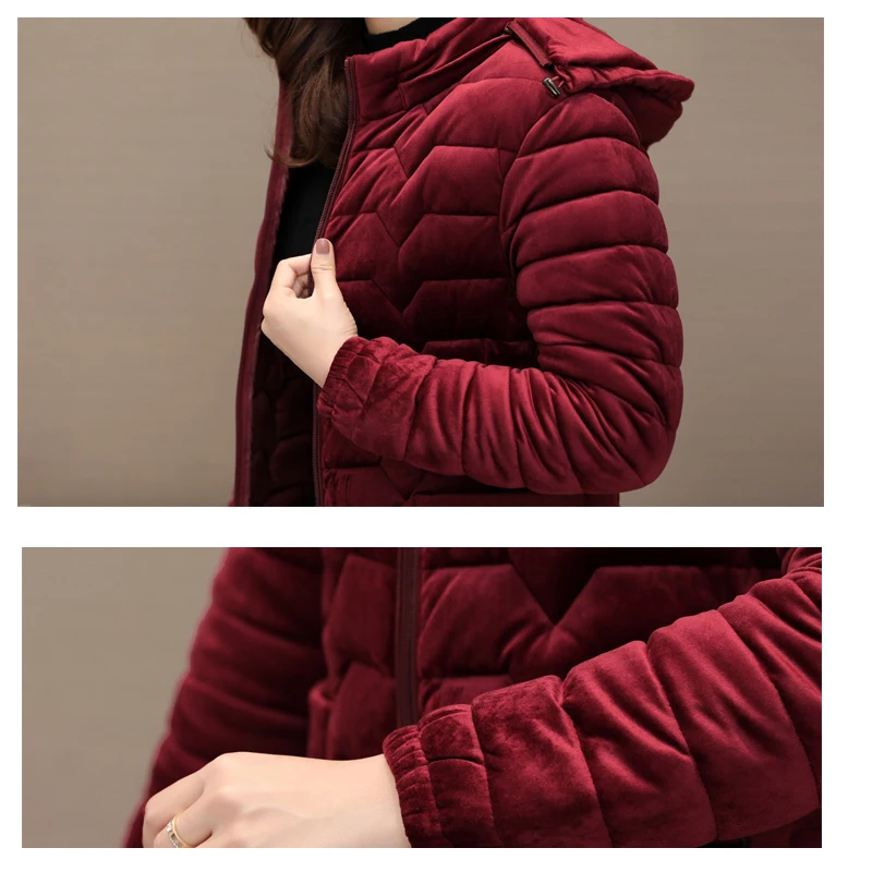 Женская парка размера плюс 6XL из золотого бархата длинное пальто зимнее новое