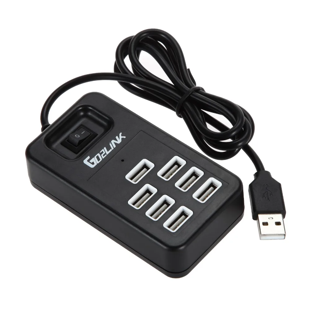 Зарядное устройство USB 2 0 Go2linK на 7 портов с выключателем|USB-хабы| |