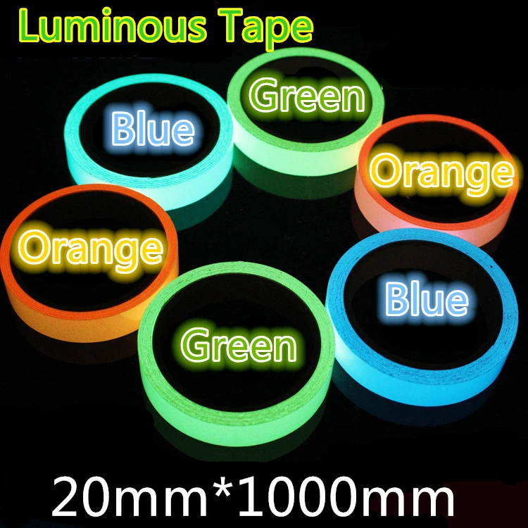 Gwolves 1 м световой Клейкие Ленты Самоклеящиеся наклейки видения Glow Темный Детская