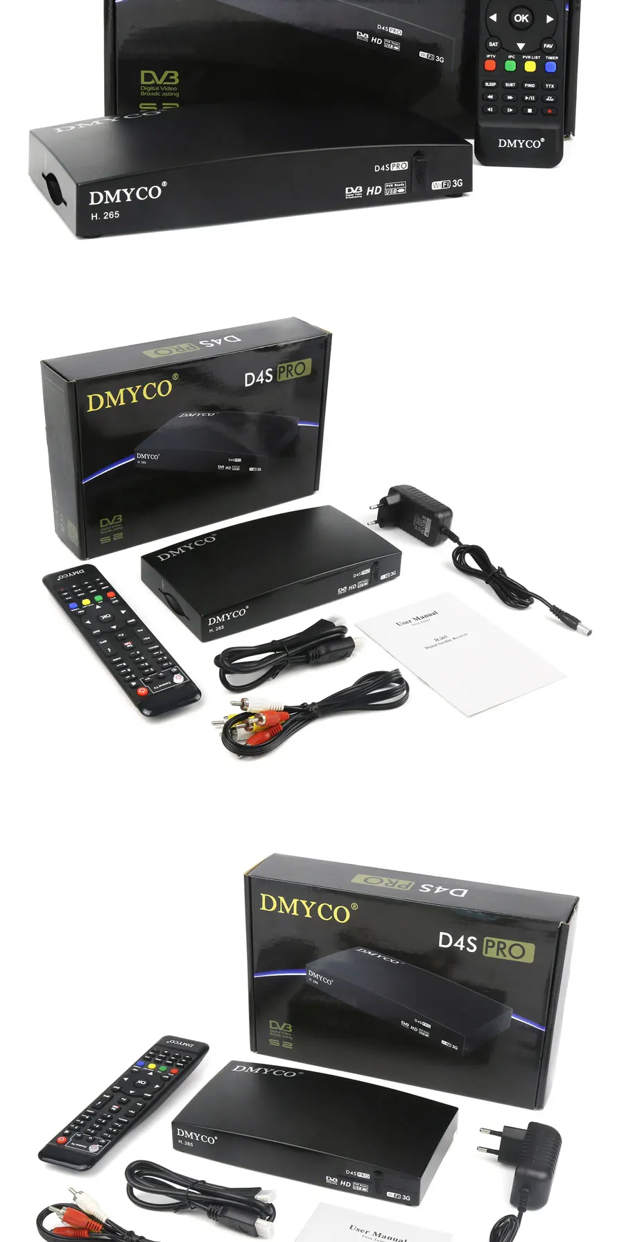 DMYCO DVB-S2 ДЕШИФРАТОР спутникового телевидения lnb Full HD 1080P ТВ тюнер H.265 рецептор с usb wifi Европа 1 год Испания Канал Biss ключ