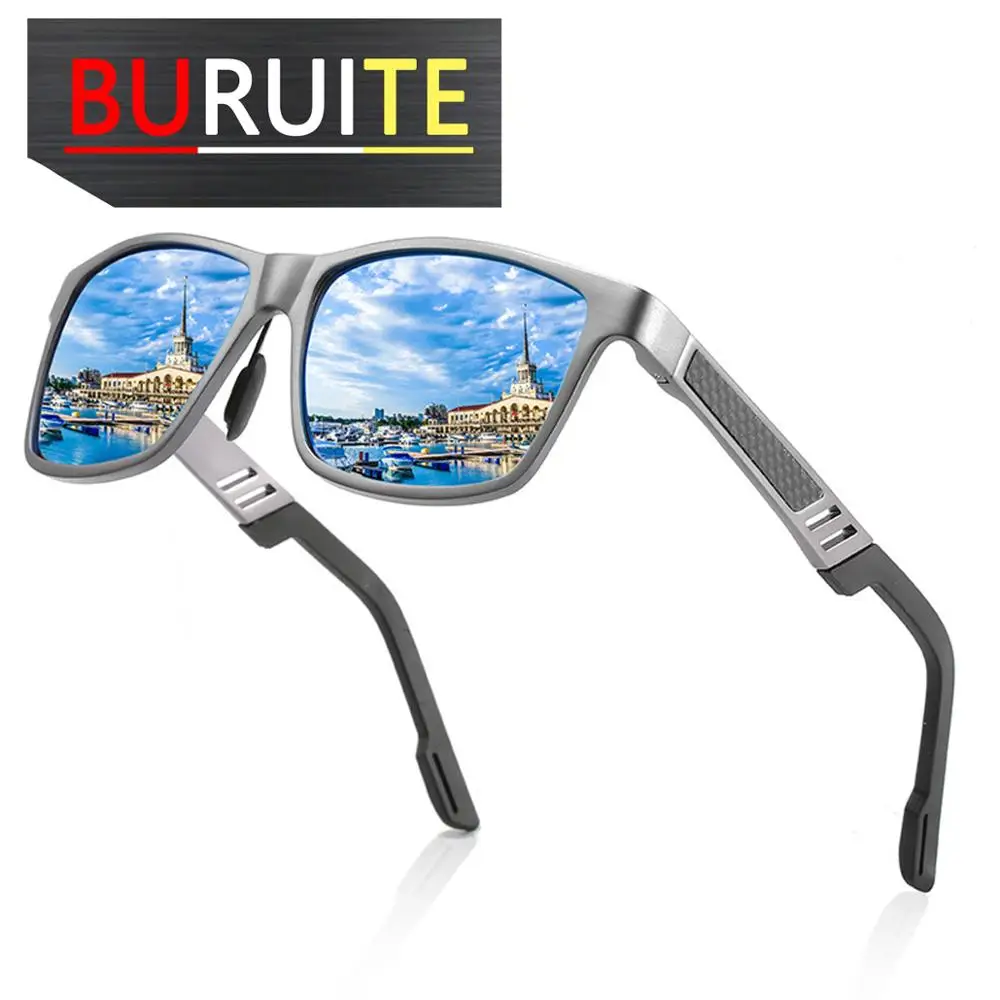 BURUITE 2019 UV400 алюминиевые квадратные мужские/женские поляризованные зеркальные