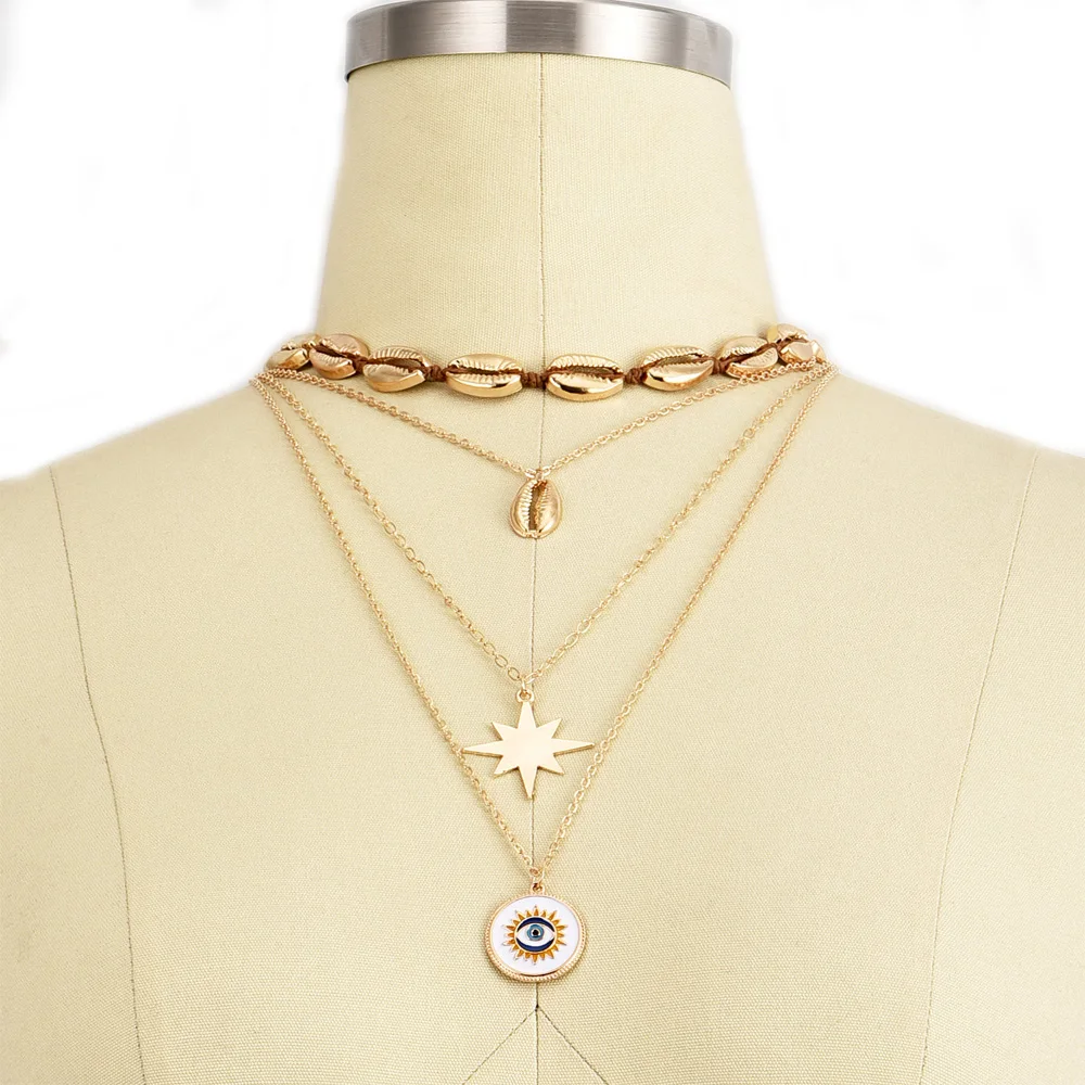 4 шт./компл. для женщин Классический Золотой корпус с изображением луны и звезд