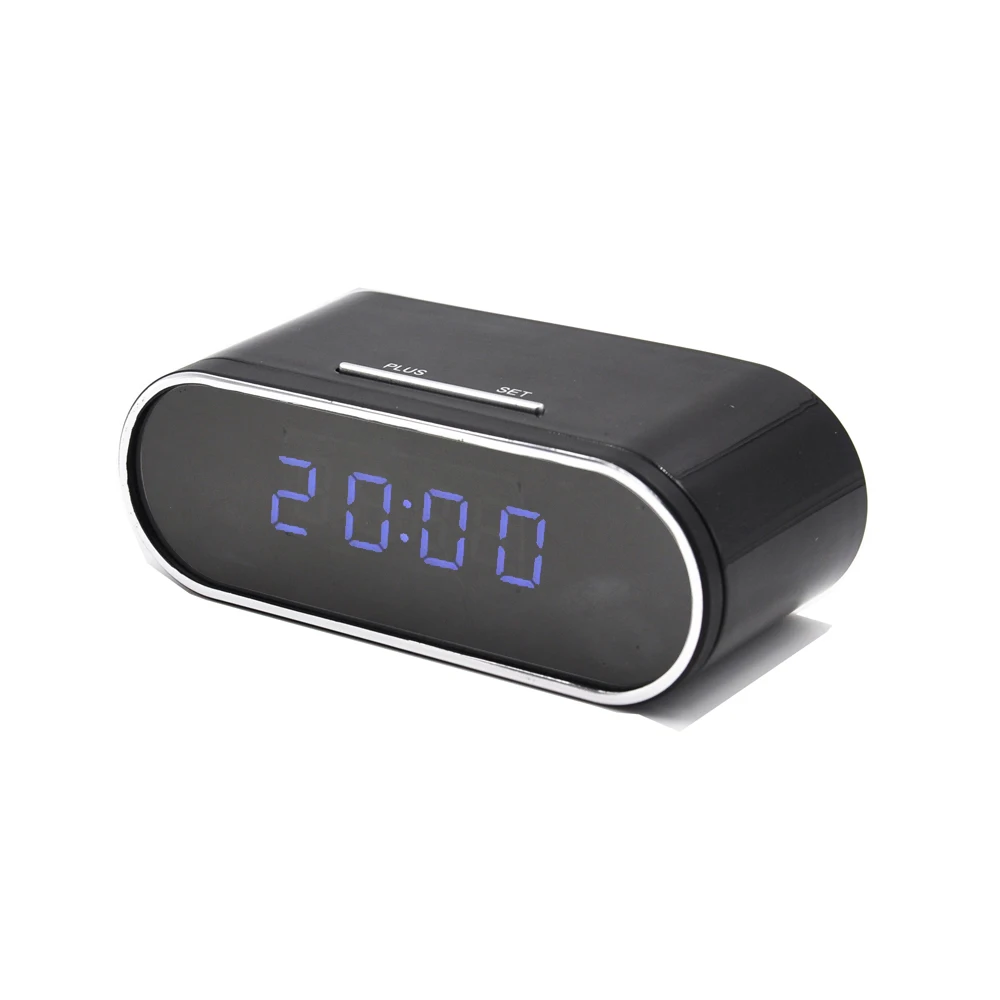 Новинка 1080P WiFi настольные часы мини камера IP P2P DVR видеокамера сигнализация HD ночное видение датчик движения удаленный монитор няня камера - Цвет: Black