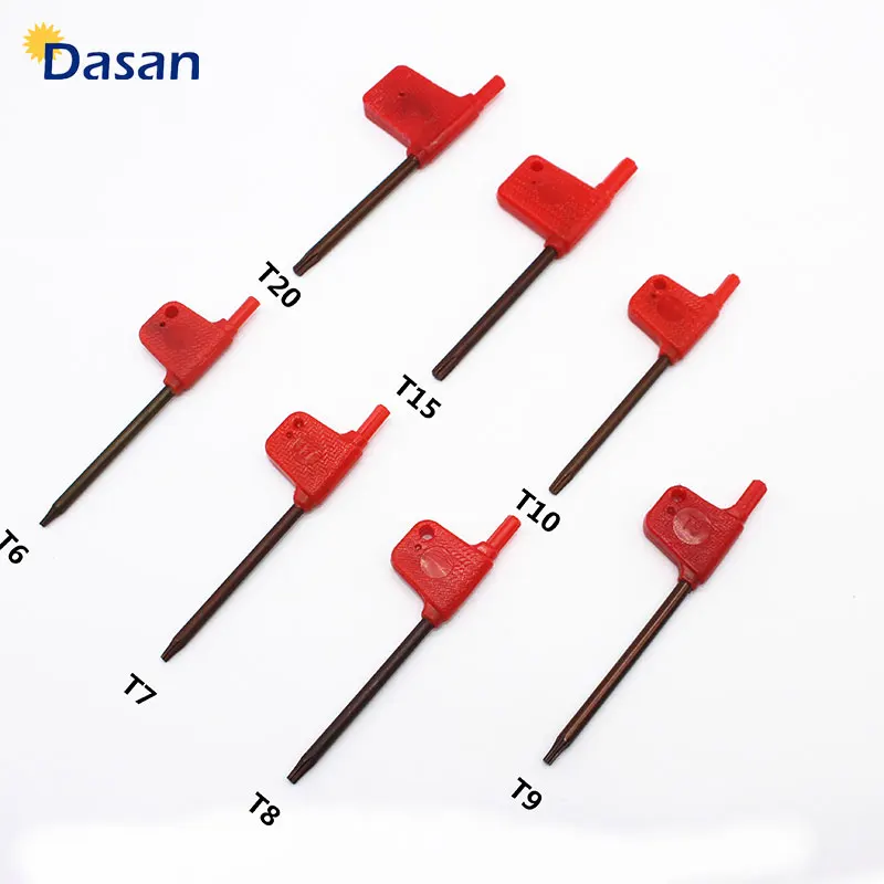 10 шт. T6 T7 T8 T9 T10 T15 T20 гаечный ключ с флагом Torx для инструментов ЧПУ