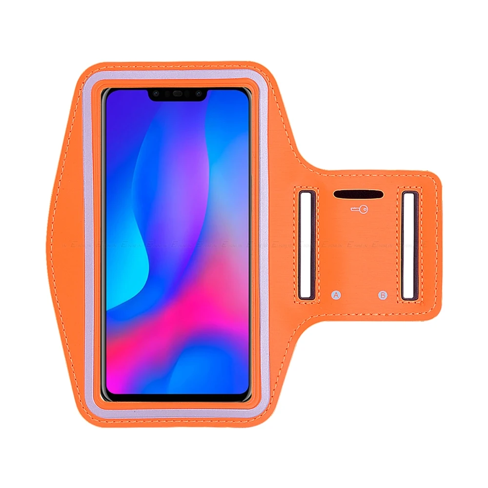 Оранжевый Чехол на руку для HuaWei Nova 5 5T 5Z 5i 4e 4 2i 2S 2 3i 3e 3 Smart Young Pro Lite Plus Sport Running Gym Phone Bag - Цвет: Оранжевый