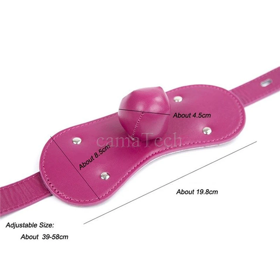 Кожаный ошейник для рабства camaTech мягкая губка раб тренажер оральных шариков