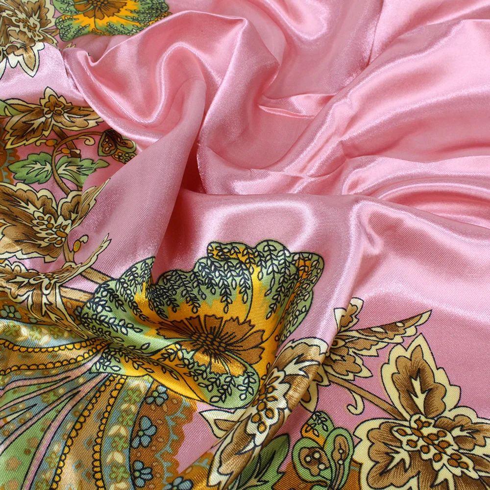 Элегантные шелковые шарфы 90*90 см с классическим принтом на талии большой