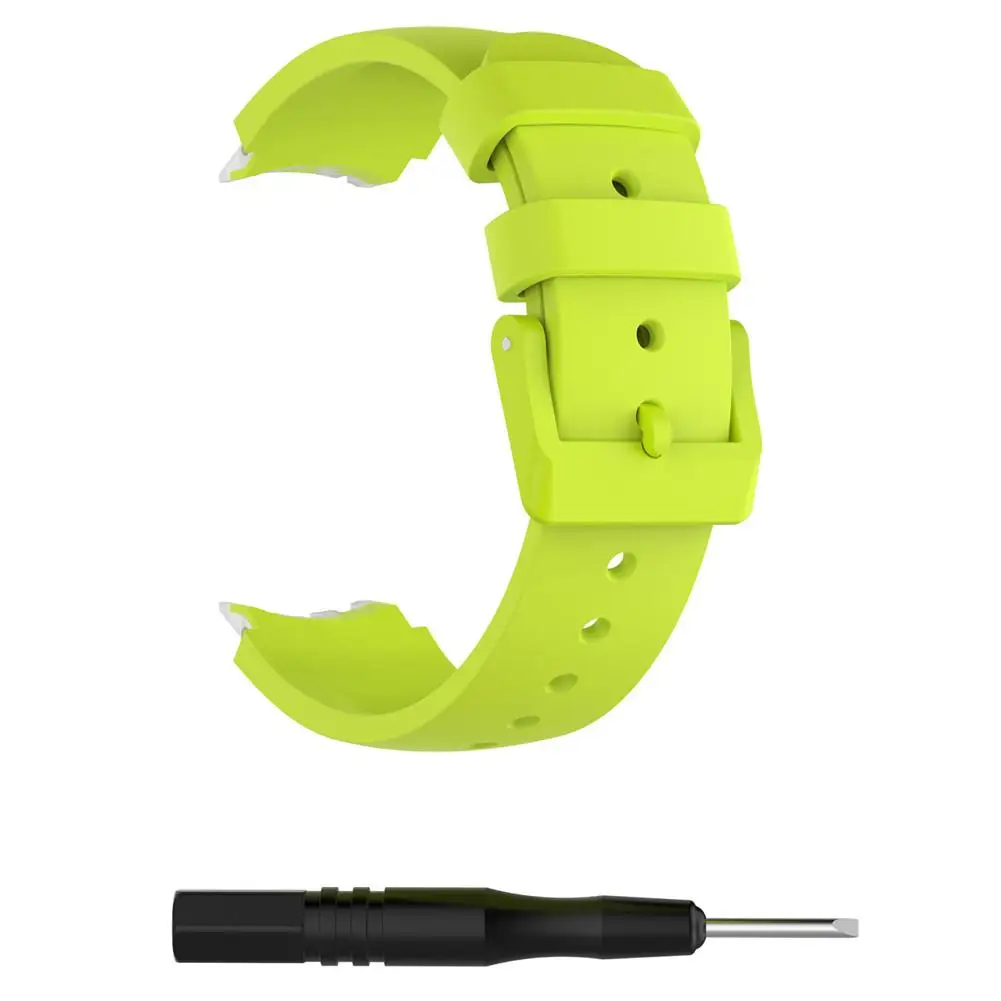 Green Высококачественный мягкий силиконовый сменный ремешок для часов Ticwatch S, Смарт-часы для Ticwatch S, ремешки с инструментами - Цвет: Green