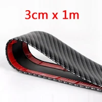 3cm x 1meters Наклейки для автомобиля 3D углеродное волокно Резина Стайлинг порога протектор товары для Suzuki Sx4 S-Кросс-Аксессуары - Название цвета: 3cm x 1meters
