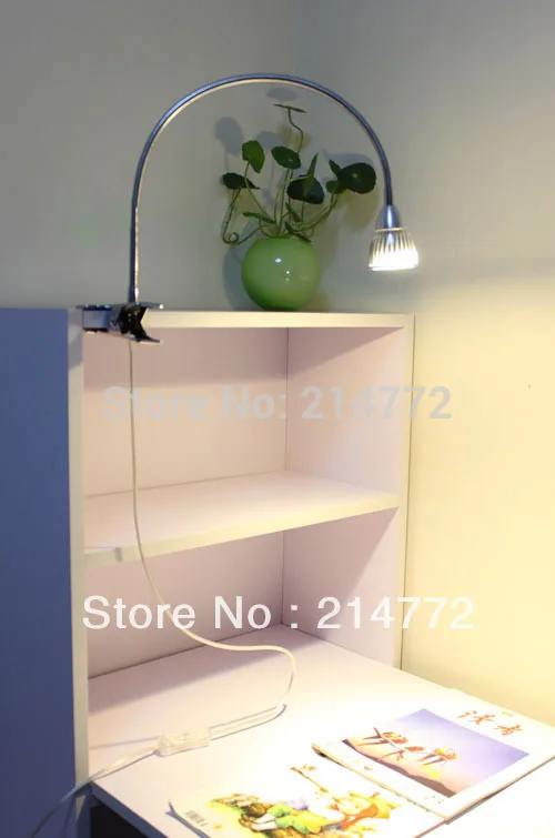 3 Вт высокой мощности светодиодный настольная лампа Клип настольные лампы для