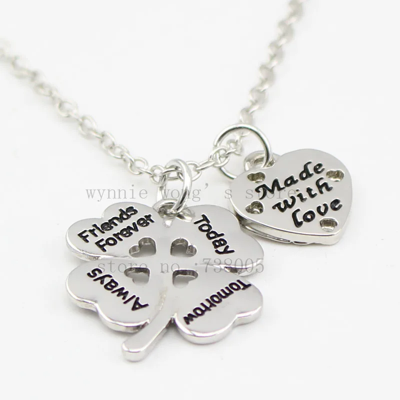 2017 новое поступление ювелирных изделий 4 листа клевера сердце &quotДрузья Навсегда