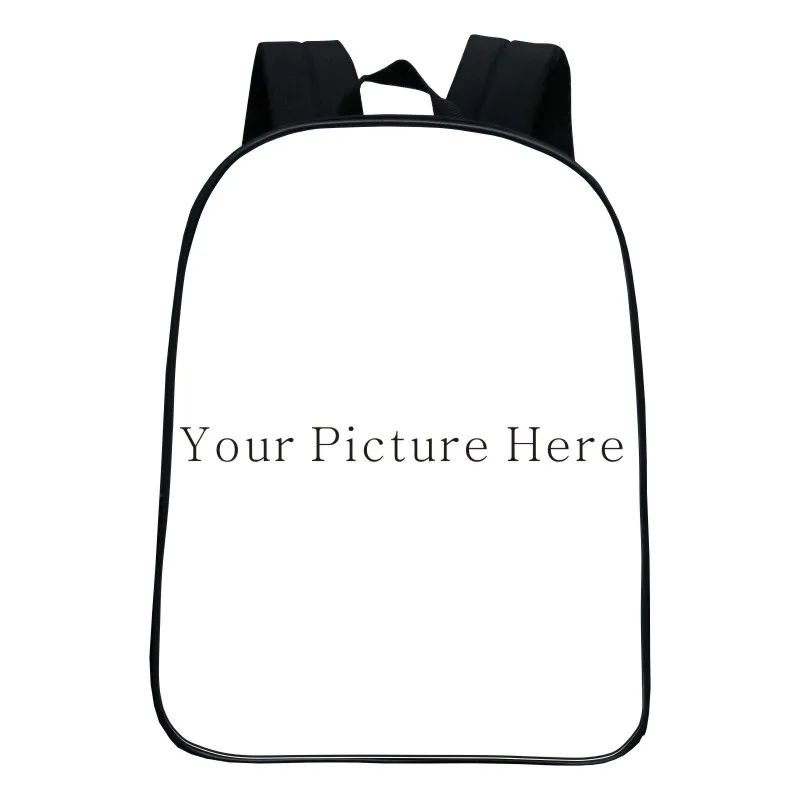 Custom Black Новое поступление, Оксфорд, 12 дюймов, детские маленькие рюкзаки с рисунками из мультфильмов, с принтом Бенди и чернильная машинка, школьные сумки для мальчиков и девочек - Цвет: Custom Black
