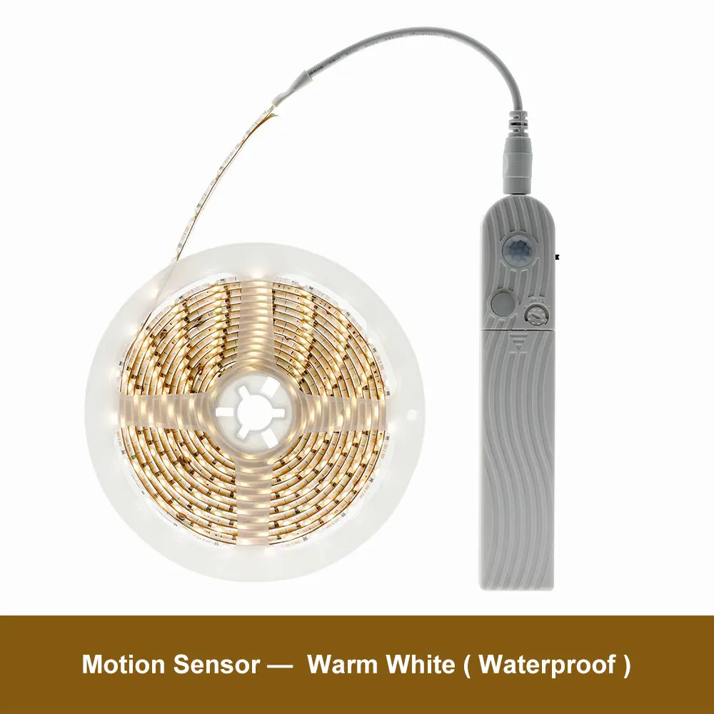 Pir Sensor WarmWhite Датчик движения Pir СВЕТОДИОДНЫЙ ночник 1 м 2 м 3 м водонепроницаемая лента DC 5 в USB полоса ночник для кровати шкафа лестницы - Испускаемый цвет: Pir Sensor WarmWhite
