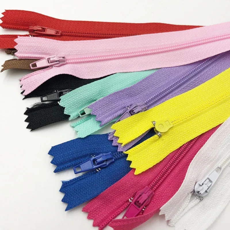 

100 pcs Mix Color Nylon Coil Zippers Tailor Sewing Tools Garment Accessories 9 Inch