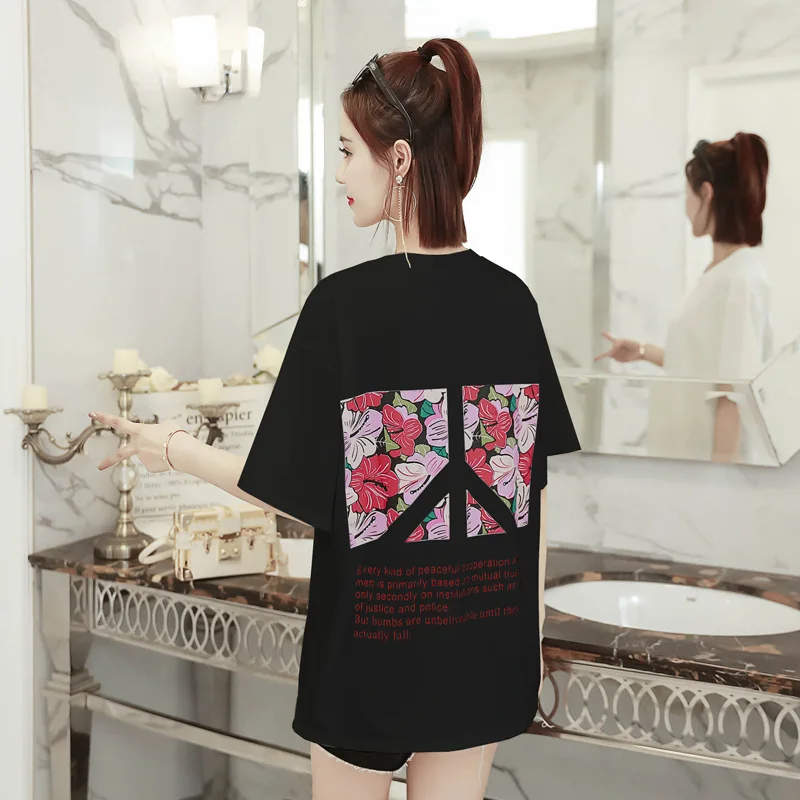 Женская футболка в стиле хип хоп 2018 футболки с круглым вырезом размеры США S