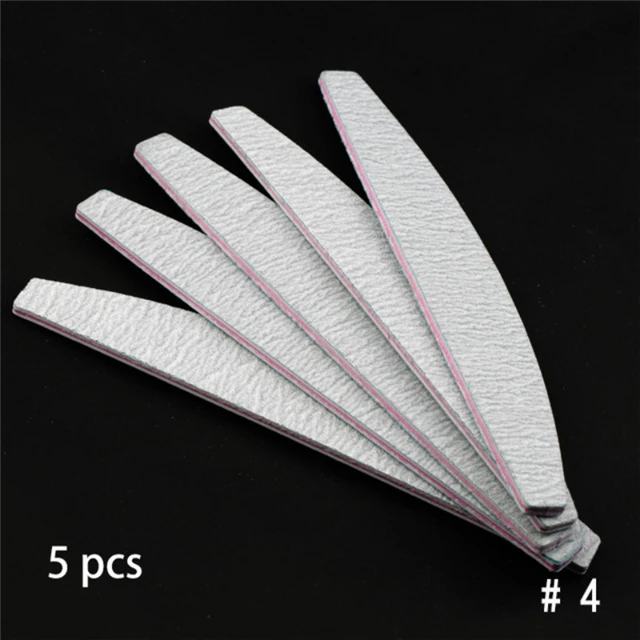 04-5pcs 5 шт./лот пилочка для ногтей 100/180 шлифовальный буферный блок для педикюра маникюрный полировальный лак Инструменты для красоты профессиональные пилочки для ногтей серая лодка - Цвет: 04-5pcs