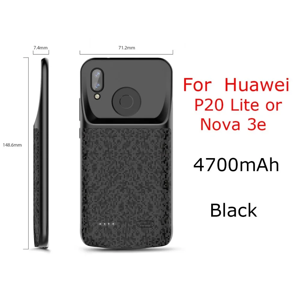 4700 мАч чехол для аккумулятора для Honor 8 9 10 Внешний чехол для зарядки для huawei P20 Lite/Nova 3e powerbank