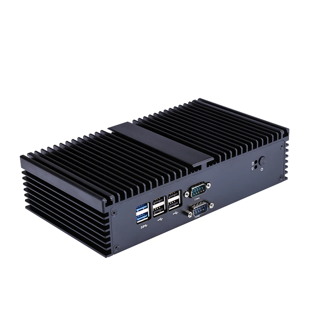 Мини ПК QOTOM без вентилятора с 6 портами RS232 двойной гигабитный LAN поддержка Pfsense 3855U
