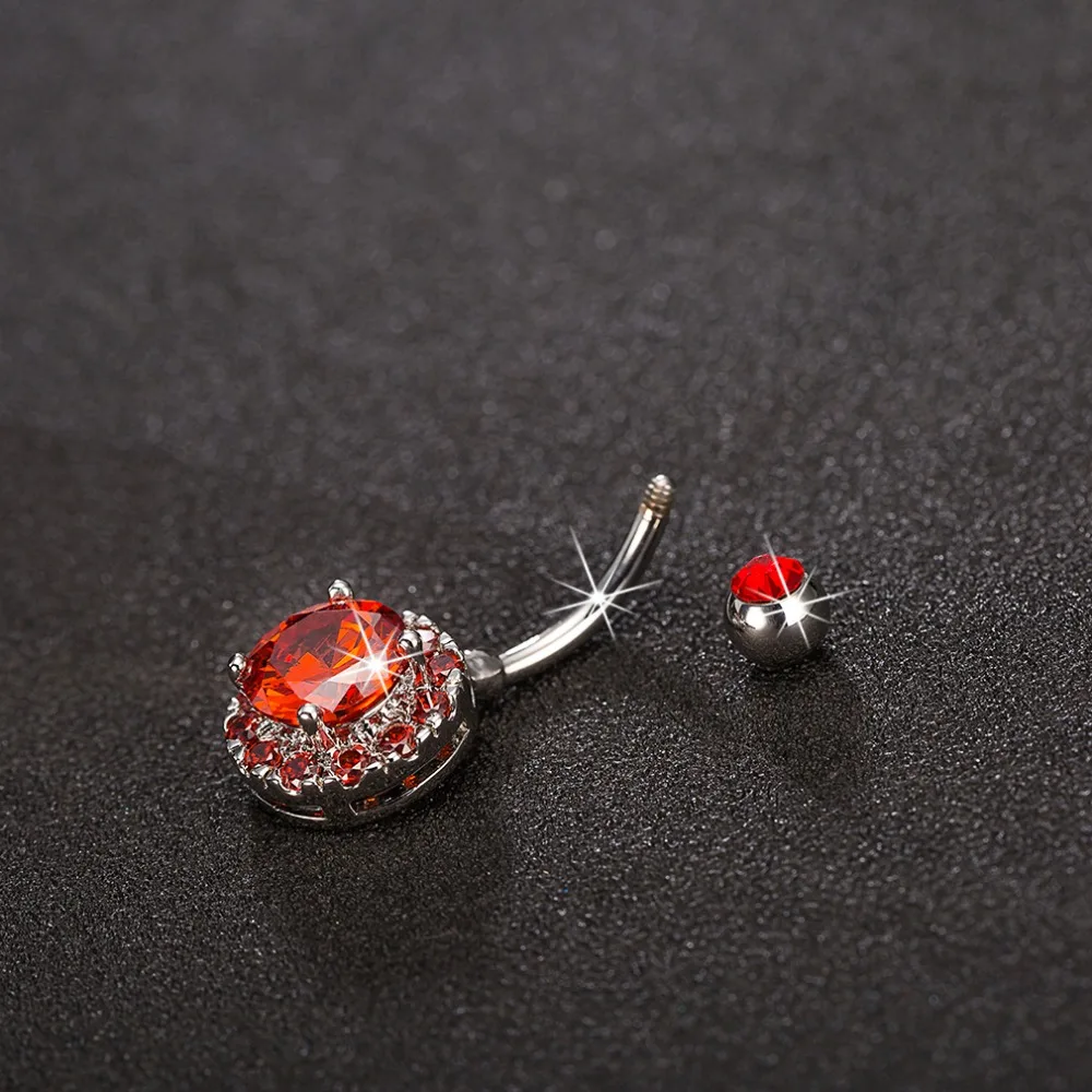 Новая мода посеребренные женские Кольца для пупка Бар хирургический пирсинг