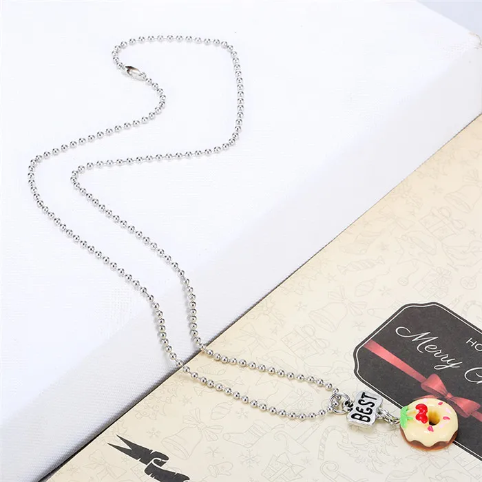 Подвеска для лучших друзей ожерелье из бисера разноцветные пончики вишни