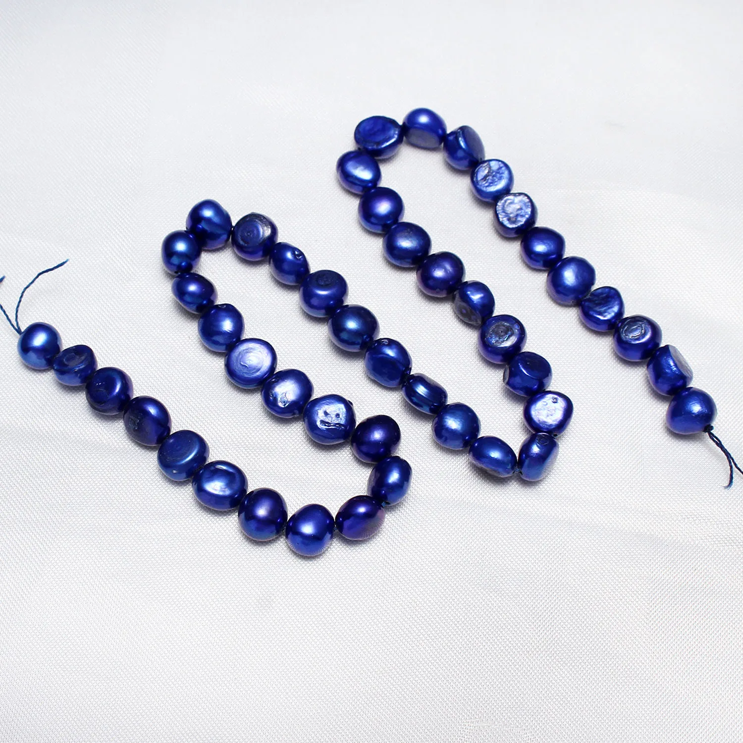 Cultured Potato Freshwater Pearl Beads Blue 8-9mm Approx 0.8mm Sold Per 15 Inch Strand | Украшения и аксессуары