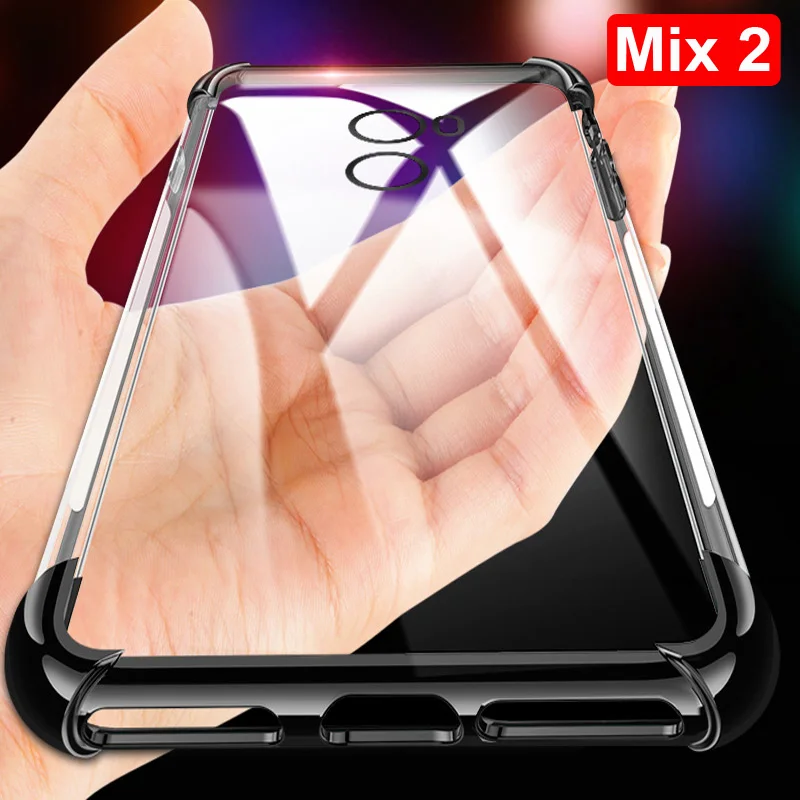 Мягкий чехол из ТПУ с принтом "для Xiaomi mi Mix 2 Чехол сверхтонкая жесткая накладка на заднюю панель с покрытием блестящие Чехлы для mi x 2 mi x2 mi xed Обложка для телефона из силикона и ТПУ