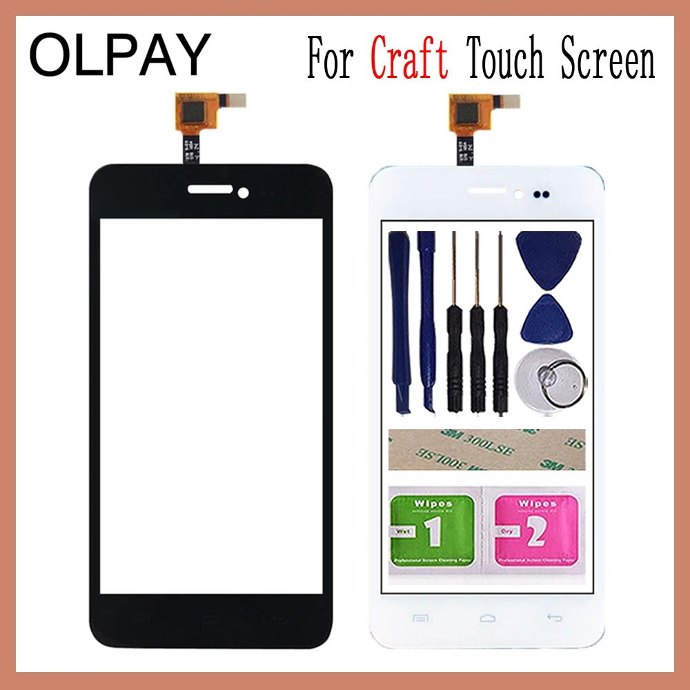 OLPAY 4,5 ''для Explay Craft сенсорный экран стекло дигитайзер панель объектив сенсор стекло Бесплатный клей и салфетки