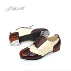 Мужская танцевальная обувь спортивная обувь женская обувь из натуральной кожи Tap Соответствие цвета обуви дышащие носочки с кружевами высокое качество Антискользящая подошва черного цвета