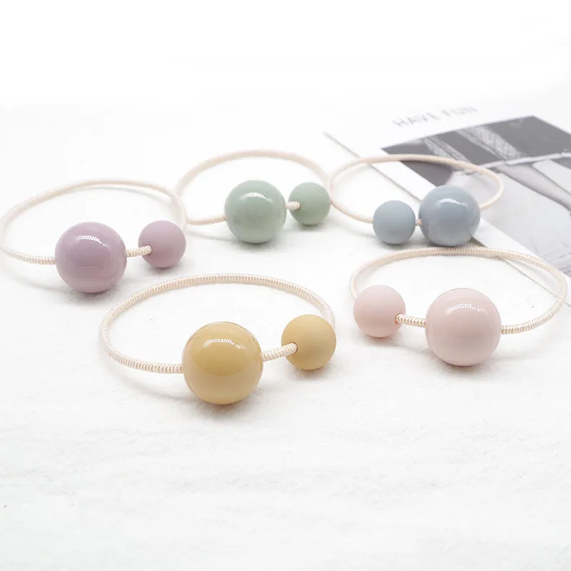 Лидер продаж цветные бусины эластичные резинки для волос девочек хвост