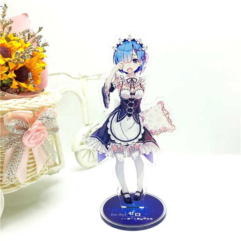 Re Life in a different world of zero acrylic toy anime Emiria Rem Ram action girl модель куклы 16 см подарок|Игровые