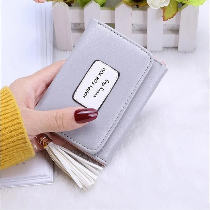 Женский короткий кошелек с бахромой 3%|Женские кошельки| |