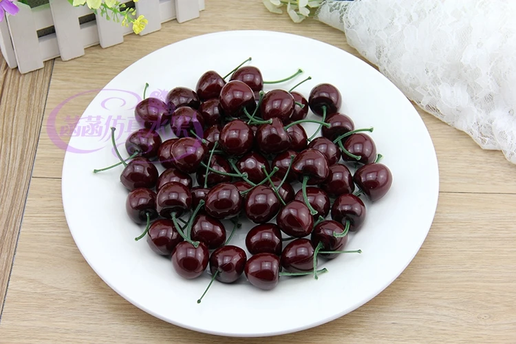 

Small cherry plastic cherry maroon cherry props