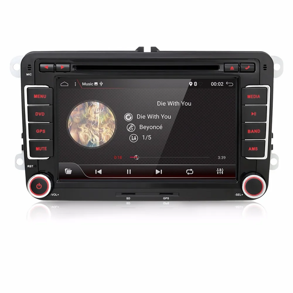 Bosion Quad Core Android 6.0 DVD плеер автомобиля с GPS 2 DIN 7 дюймовый для Volkswagen VW Skoda ПОЛО PASSAT B6 CC