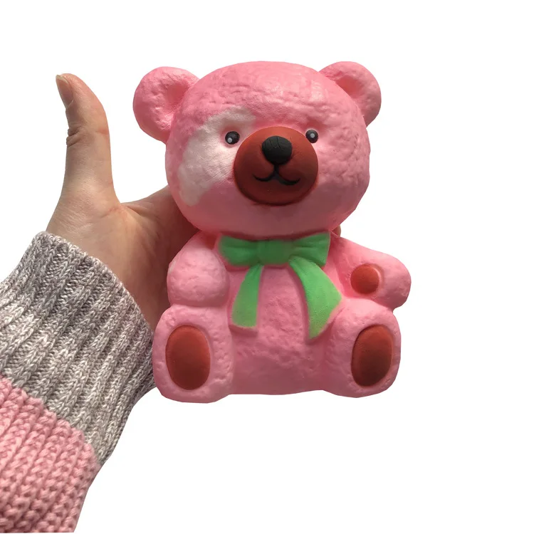 Новинка 2019 мягкие сжимаемые игрушки для снятия стресса розовый медведь меняющий