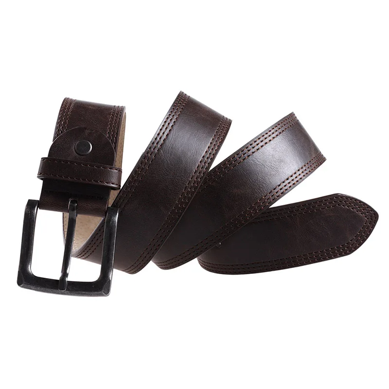 Мужской дизайнерский ремень из 2017 натуральной воловьей кожи с металлической