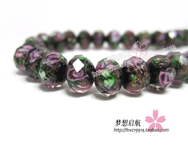 10 шт./лот) 8*6 мм граненые стеклянные бусины Rondelle Lampwork для изготовления ювелирных изделий
