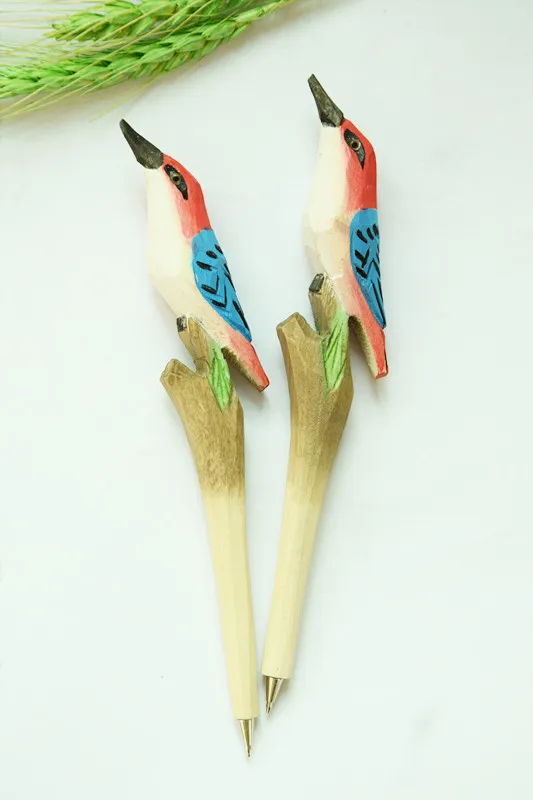 10 шт./лот деревянная ручка с животными Классическая Ручка ручной работы