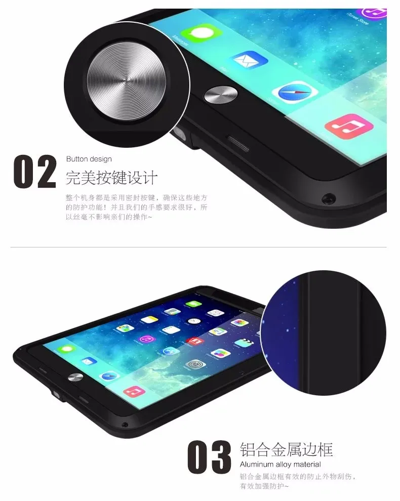 Защитный чехол Love Mei, водонепроницаемый чехол для ipad 2 3 4 retina Fundas Shell, корпус, вода/грязь/шок/Защита от дождя для ipad 3 ipad 4