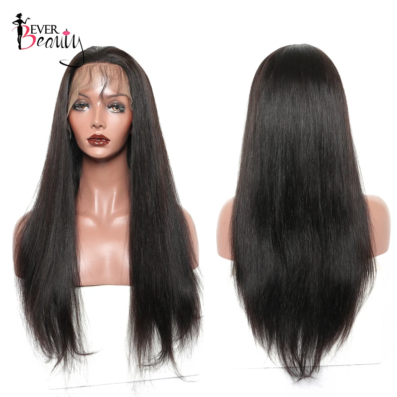 Deep Part 13x6 Lace Frontal Wig Silky Straight Brazilian Human Hair Remy 250% Density Pre Plucked Full Ever Beauty | Шиньоны и парики